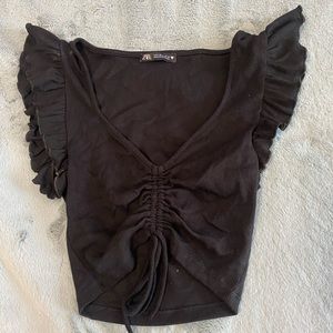 black zara top